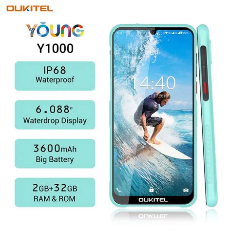 OUKITEL Y1000 Android 9,0 мобильный телефон 6,0" 19,5: 9 экран MT6580P ...