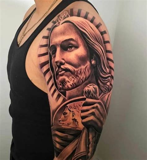 San Judas Chest Tattoo