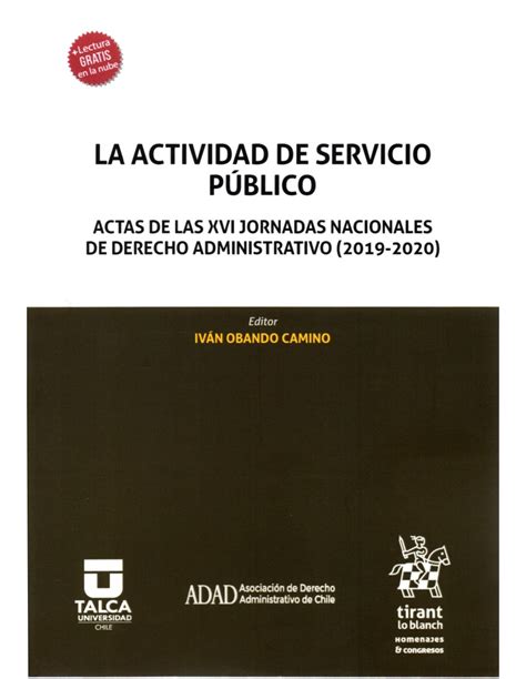 La Actividad De Servicio P Blico Actas De Las Xvi Jornadas Nacionales