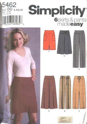 Simplicity Sewing Pattern Misses Size Easy Yoke Long Pants