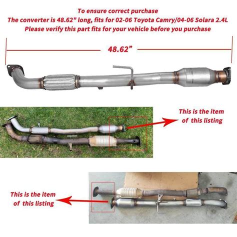 2002 2003 2006 Toyota Camry Catalytic Converter With 24l High Flow Yitamotor