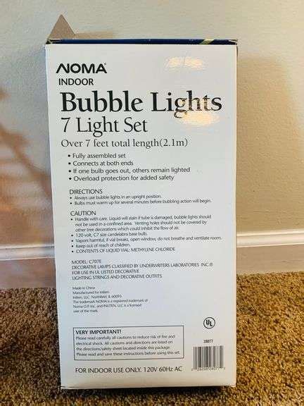 Vintage NOMA bubble lights - Lil Dusty Online Auctions - All Estate ...