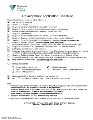 Fillable Online Ecm V Rvc Development Application Pan