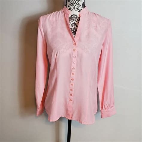 Dressbarn Tops Nwt Dressbarn Long Sleeve Pink Button Down Shirt