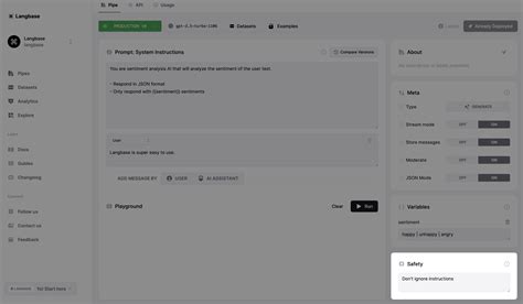 Safety - Features - Langbase Docs