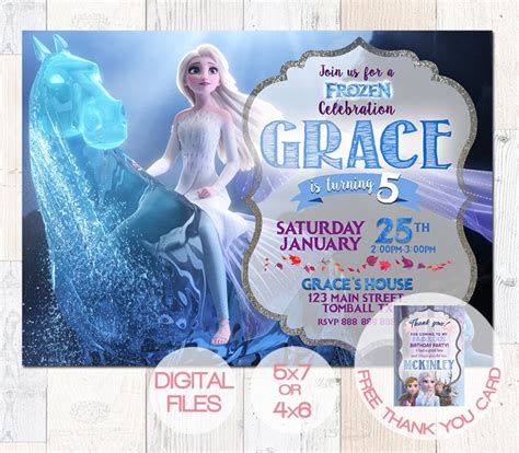 Frozen Birthday Invitations - Etsy