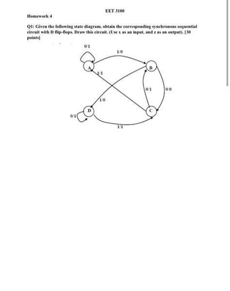 Solved Q1 Given The Following State Diagram Obtain The