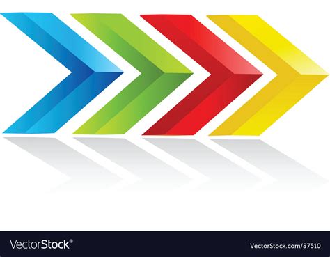 Colored Arrows Royalty Free Vector Image Vectorstock