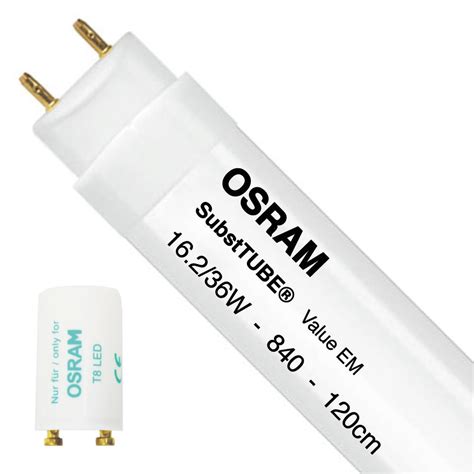 Osram SubstiTUBE Value EM 16 2 840 120cm Koel Wit Incl LED Starter