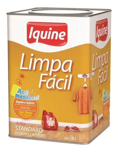 Tinta Acrilica Semi Brilho Std 18lt Limpa Facil Palha Iquine