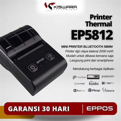 Jual Mini Printer Bluetooth Eppos Ep Kiswarabandung Shopee