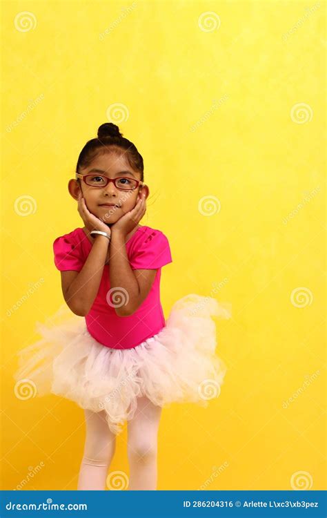 Year Old Brunette Latina Girl Enjoys Her Ballerina Costumes And Is Very Happy To Practice