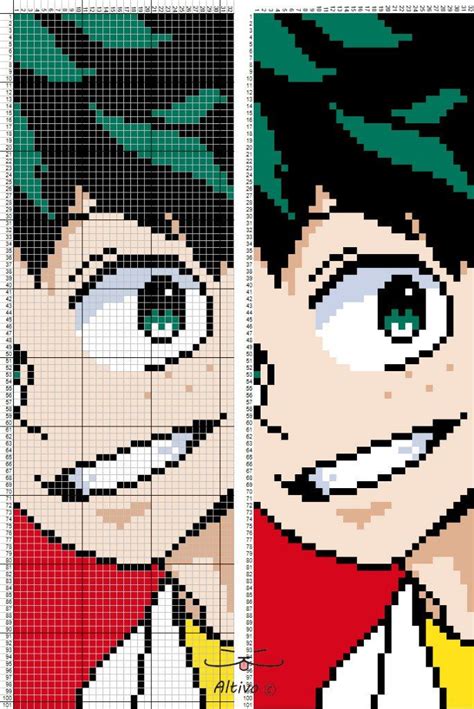 Anime Grid Minecraft Pixel Art Templates