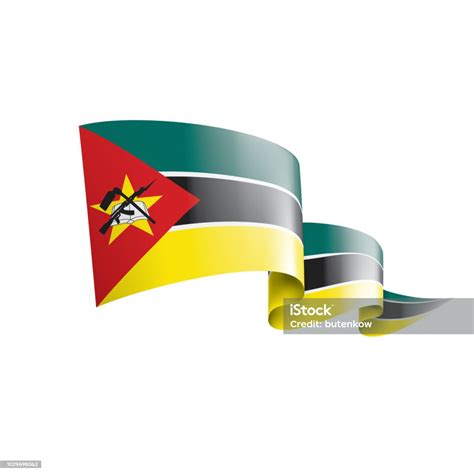 Mozambique Flag Vector Illustration On A White Background Stock