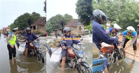 Bawa Bakul Penuh Durian Gelagat Pakcik Ini Naik Motor Redah Banjir