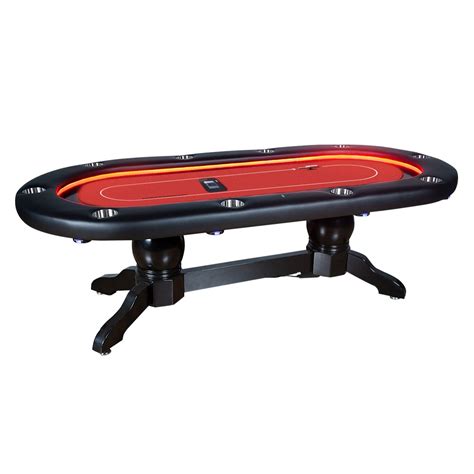 Shop LED Oval Poker Table with Built-in Card Shuffler for 10 Person ...