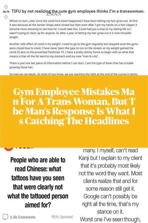 Gym Employee Mistakes Man For A Trans Woman But The Man S Response Is What Is Catching The