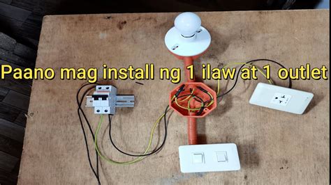 Paano Mag Install Ng 1 Ilaw At 1 Outlet Youtube