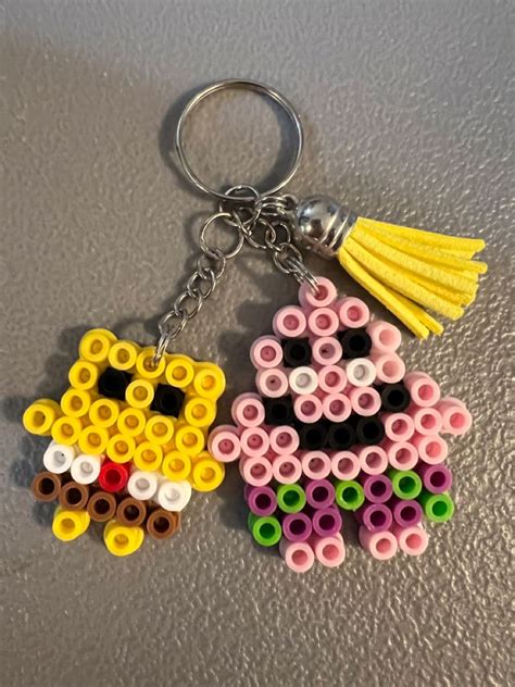 Hama Beads Keychain Crafts