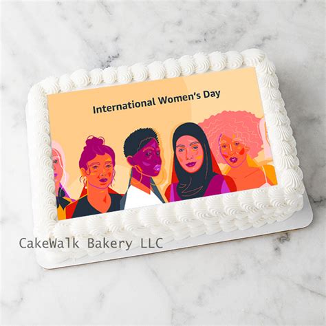 International Womens Day Cake Printed