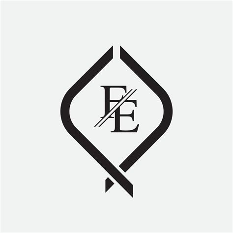 Alfabet Letters Monogram Pictogram Logo Fe Ef E En F