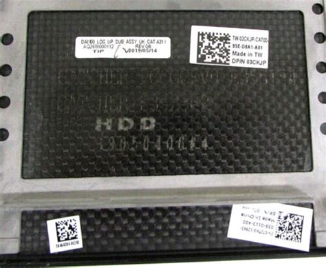 OEM Dell XPS 15 9570 EMEA Palmrest Touchpad Assembly HUC03 3CKJP 7JTWG