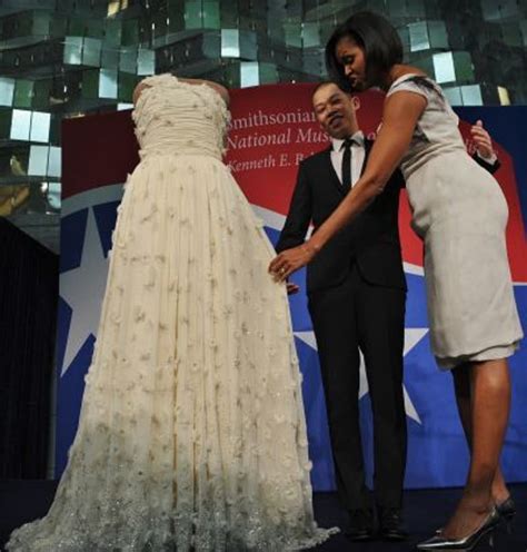 Michelle Obama's ball gown makes museum debut | The Independent | The ...