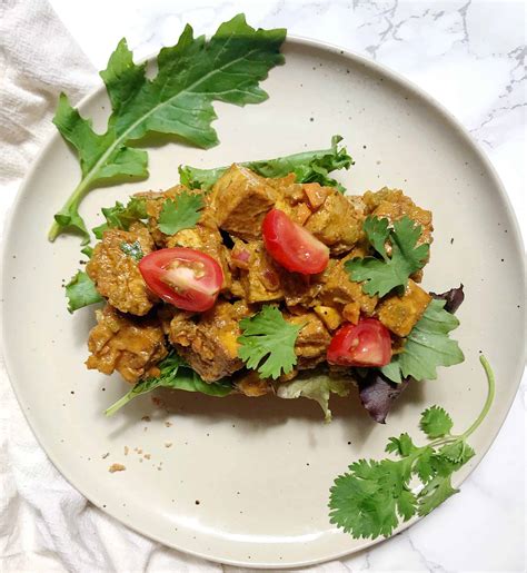 Curried Tofu Salad Vegan And Gluten Free The Mindful Hapa