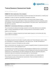 AG BSBMGT401 BSBLDR401 V3 0 Pdf Trainer Assessor Assessment Guide AG