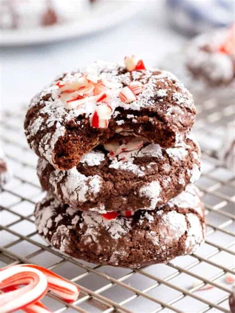 Chocolate Mint Crinkle Cookies All Things Mamma