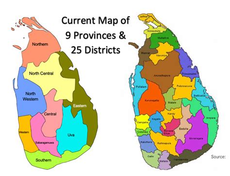 sl province and district map