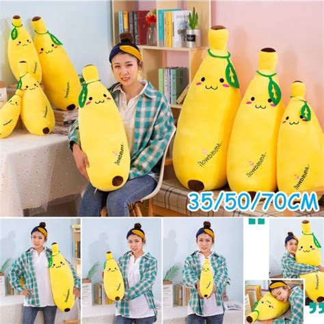 355070cm Cartoon Banana Plush Toy Soft Plant Banana Pillow Super Soft