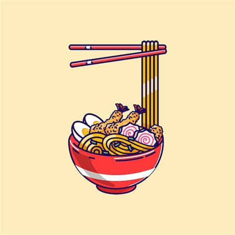 Premium Vector Ramen Or Japanese Noodle Vector Illustration