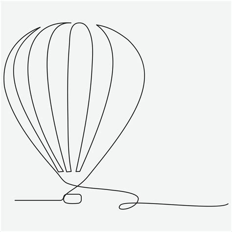 Continuous line hand drawing vector illustration balloon art 36427350 Vector Art at Vecteezy