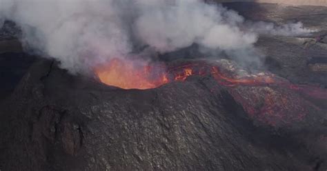 Drone Over Erupting Fagradalsfjall Volcano, Stock Video - Envato Elements