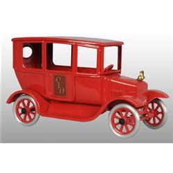 Pressed Steel Flivver CFD Fire Chief Car Toy.