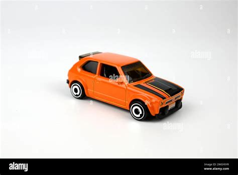 Hot Wheels Honda Civic 73 Custom On White Background Wales UK 6 February 2024 Stock Photo