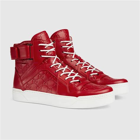 Gucci Men Gucci Signature High Top Sneaker 431141cwd206433