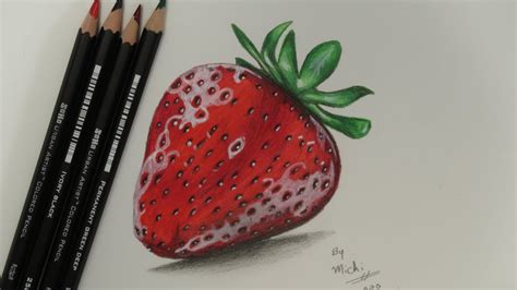 TUTORIAL COMO DIBUJAR FRESA 3D REALISTA HOW TO PAINT A STRABERRY