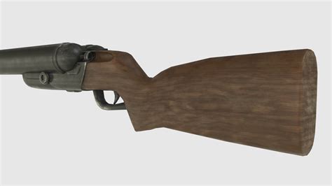 Low Poly Double Barrel Shotgun With Pbr Materials Blender Market