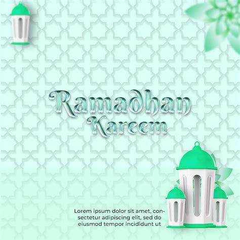 Saludos Isl Micos Dise O De Tarjeta Ramadan Kareem Con Linterna