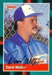 David Wells autographed Baseball Card (Toronto Blue Jays) 1988 Donruss The Rookies #26