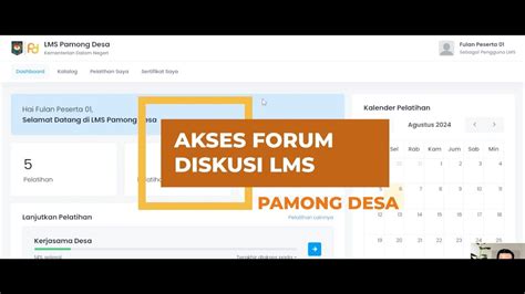 Cara Akses Dan Mengikuti Forum Diskusi LMS Pamong Desa YouTube