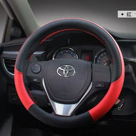 Carbon Fiber Leather Car Steering Wheel Cover Anti Skid And Wear