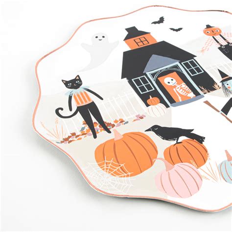 Halloween Vintage Pumpkin Patch Dinner Plates One Posh Party