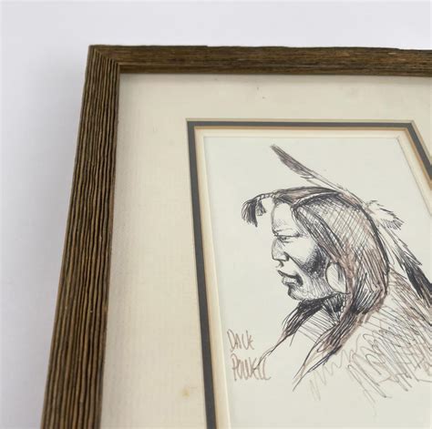 Sold Price Dave Powell Pen And Ink Indian Drawing January 6 0122 9