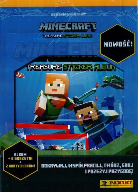 ZESTAW STARTOWY MINECRAFT ALBUM NAKLEJKI 11102032268 Czasopismo