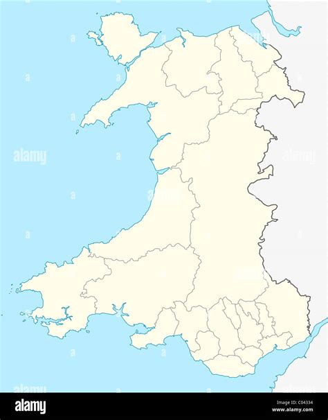 Map wales border hi-res stock photography and images - Alamy