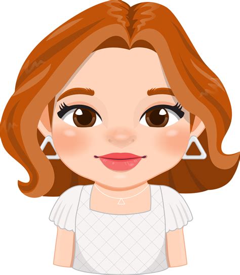 Cute Orange Hair Girl Cartoon Character PNG 19980487 PNG