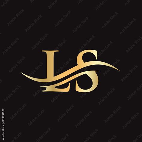 Ls Logo Design Premium Letter Ls Logo Design With Water Wave Concept